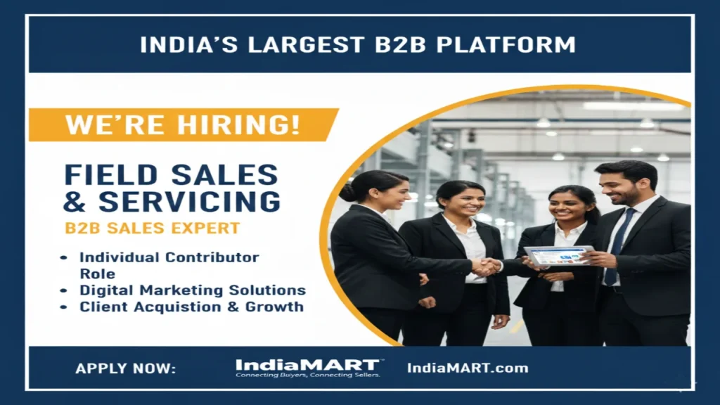 Field Sales and Servicing Executive: B2B Sales Specialist at IndiaMART