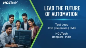 Test Lead Java Selenium Jobs in Bangalore at HCLTech