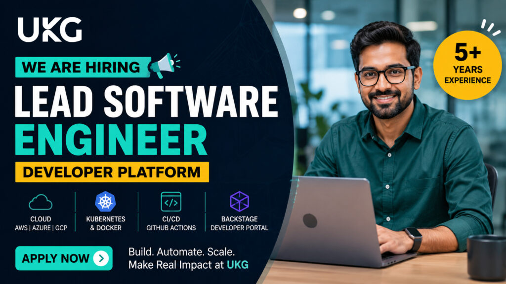 Lead Software Engineer Jobs at UKG Developer Platform Career Opportunity